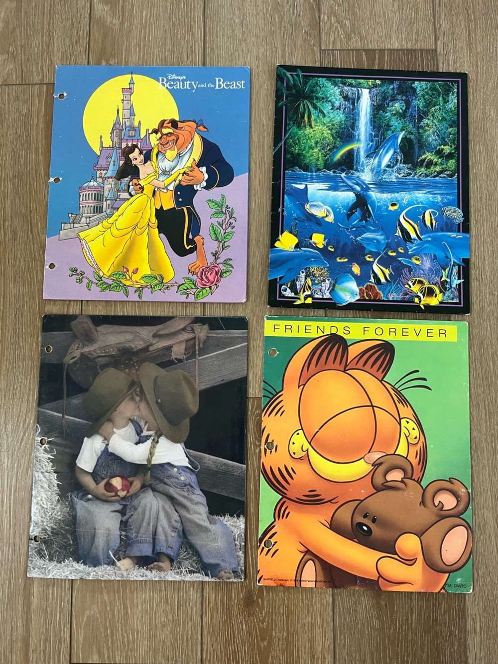 Vintage trapper keeper 2 pocket folder bundle for binder